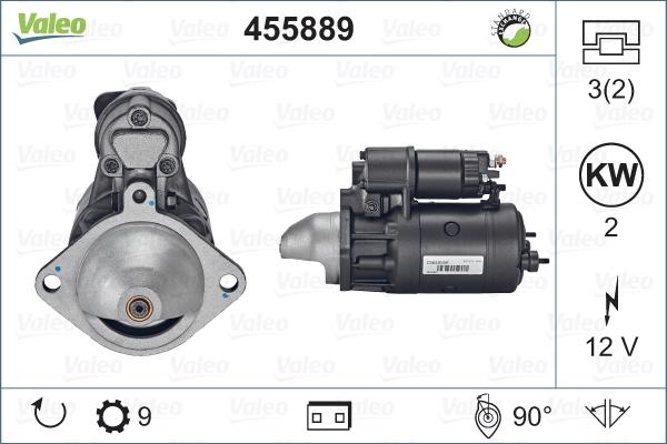 Valeo 455889 - Стартер autospares.lv