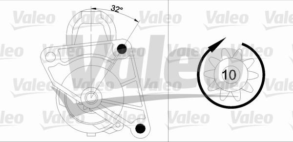 Valeo 455745 - Стартер autospares.lv