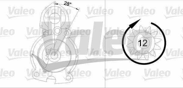 Valeo 455742 - Стартер autospares.lv