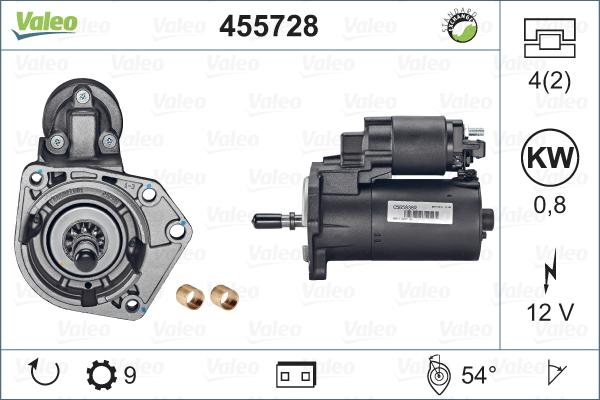 Valeo 455728 - Стартер autospares.lv