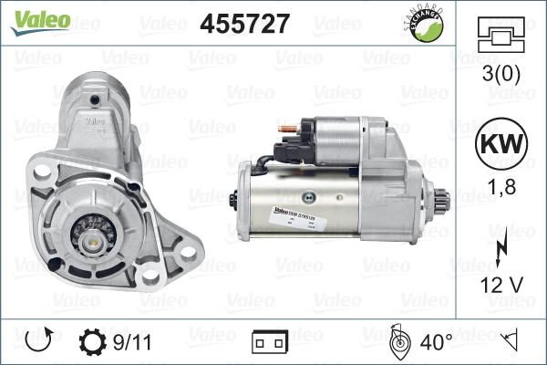 Valeo 455727 - Стартер autospares.lv