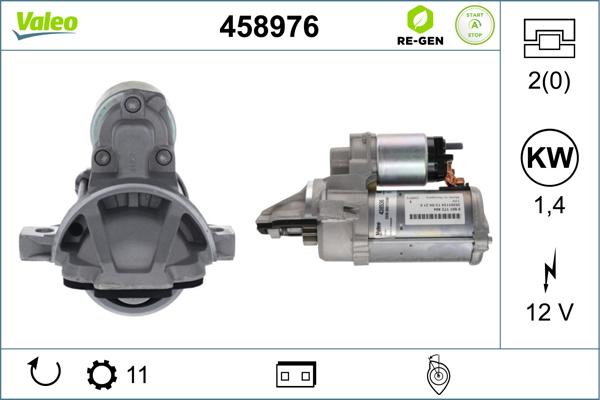 Valeo 458976 - Стартер autospares.lv