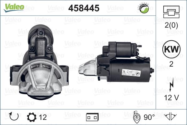 Valeo 458445 - Стартер autospares.lv