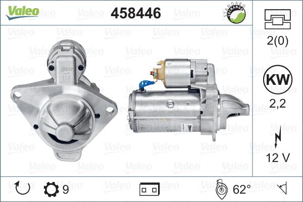 Valeo 458446 - Стартер autospares.lv