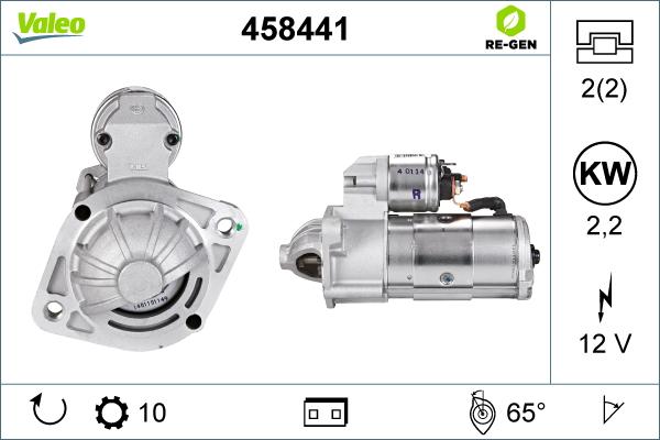 Valeo 458441 - Стартер autospares.lv