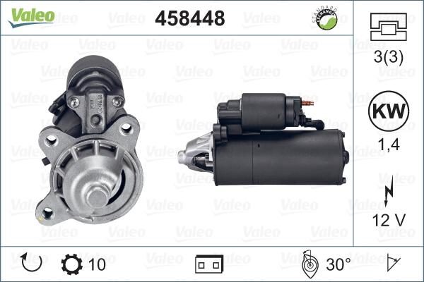 Valeo 458448 - Стартер autospares.lv