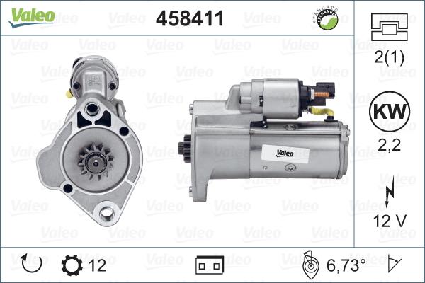 Valeo 458411 - Стартер autospares.lv