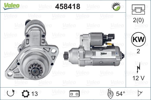 Valeo 458418 - Стартер autospares.lv