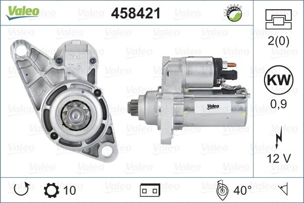 Valeo 458421 - Стартер autospares.lv