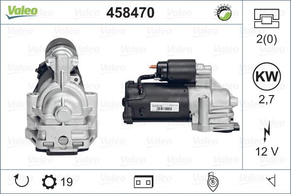 Valeo 458470 - Стартер autospares.lv