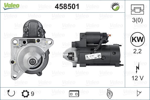 Valeo 458501 - Стартер autospares.lv