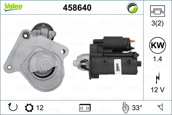 Valeo 458640 - Стартер autospares.lv