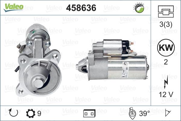 Valeo 458636 - Стартер autospares.lv