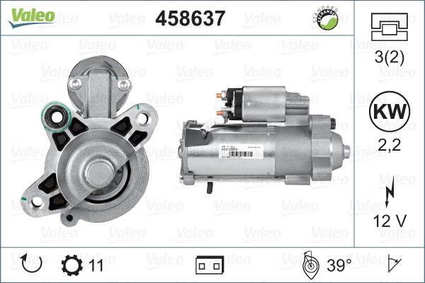 Valeo 458637 - Стартер autospares.lv