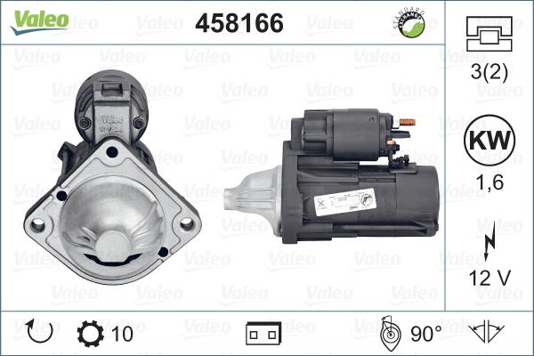 Valeo 458166 - Стартер autospares.lv