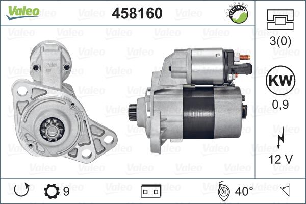 Valeo 458160 - Стартер autospares.lv