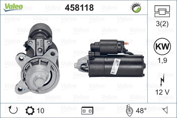 Valeo 458118 - Стартер autospares.lv