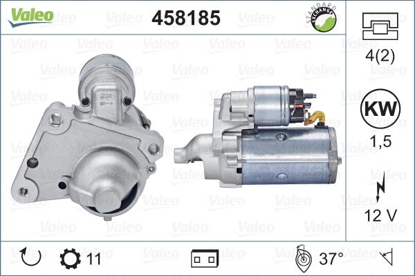 Valeo 458185 - Стартер autospares.lv