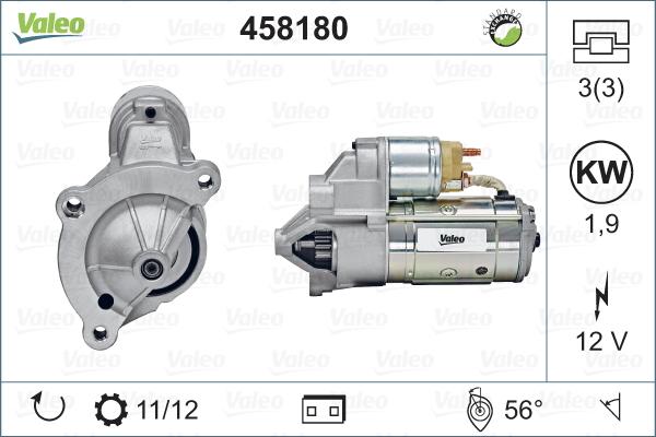 Valeo 458180 - Стартер autospares.lv