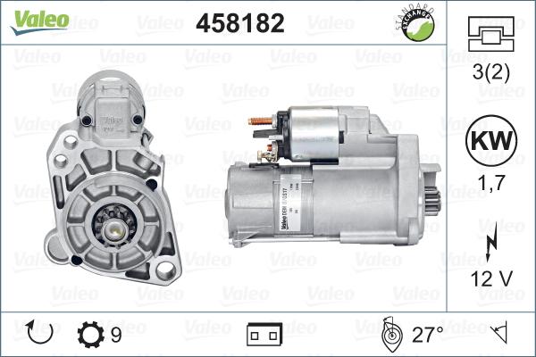 Valeo 458182 - Стартер autospares.lv