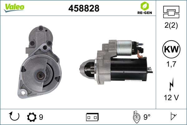 Valeo 458828 - Стартер autospares.lv