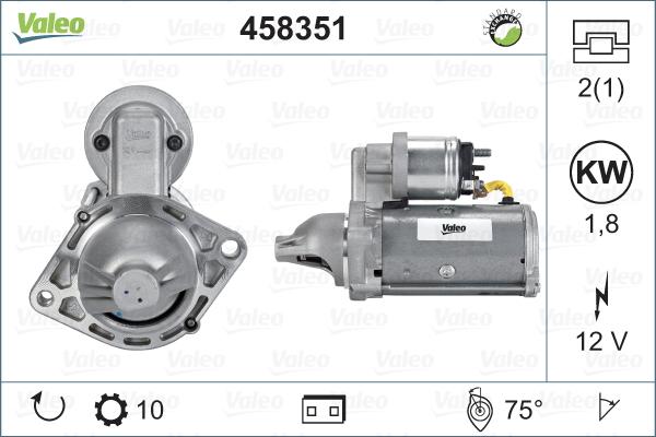 Valeo 458351 - Стартер autospares.lv