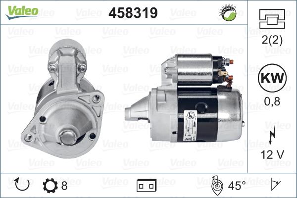 Valeo 458319 - Стартер autospares.lv