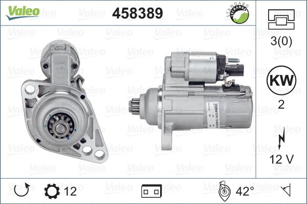 Valeo 458389 - Стартер autospares.lv