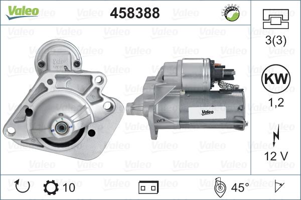 Valeo 458388 - Стартер autospares.lv