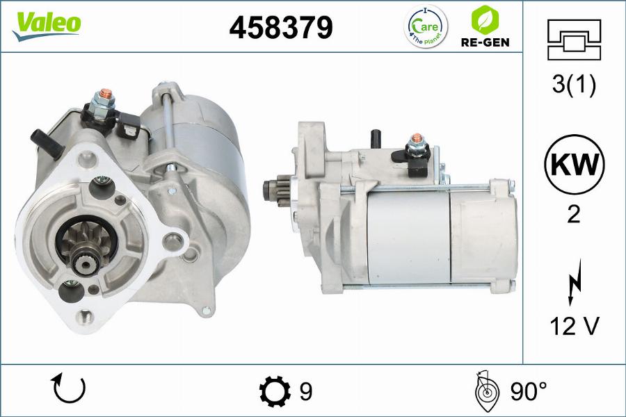 Valeo 458379 - Стартер autospares.lv