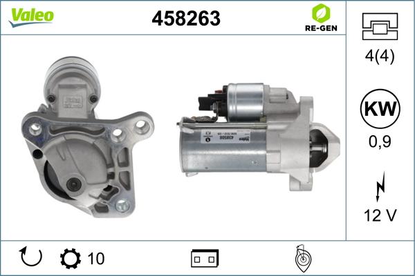 Valeo 458263 - Стартер autospares.lv