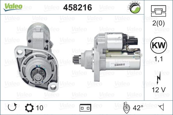 Valeo 458216 - Стартер autospares.lv