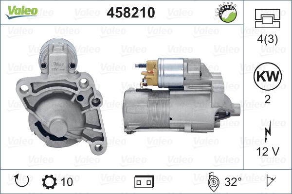 Valeo 458210 - Стартер autospares.lv