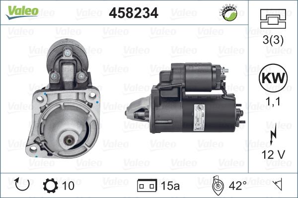 Valeo 458234 - Стартер autospares.lv