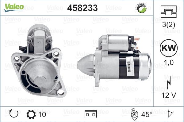 Valeo 458233 - Стартер autospares.lv