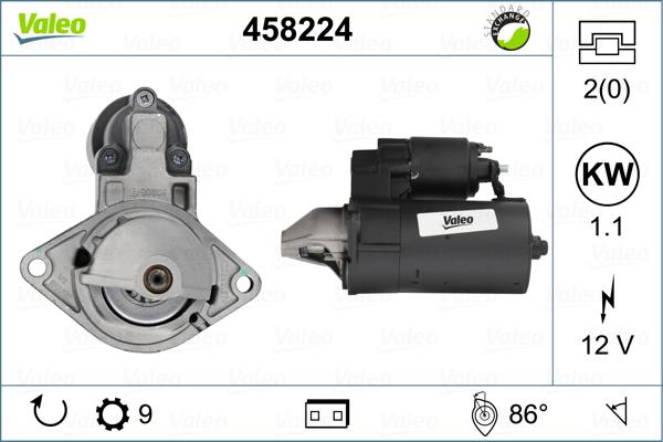 Valeo 458224 - Стартер autospares.lv