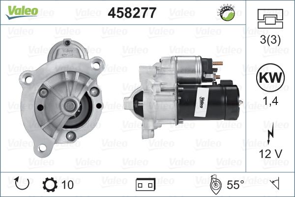 Valeo 458277 - Стартер autospares.lv