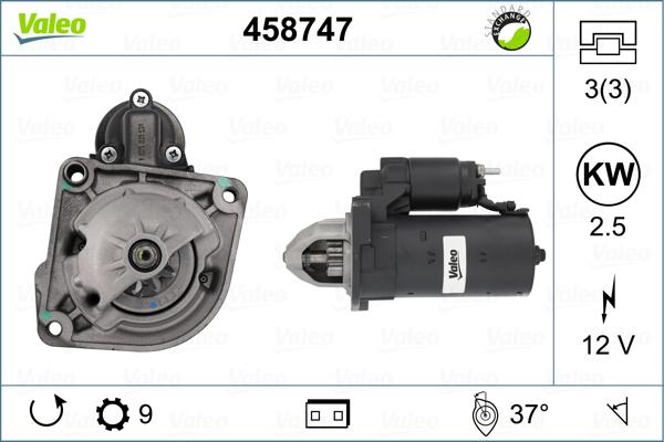 Valeo 458747 - Стартер autospares.lv