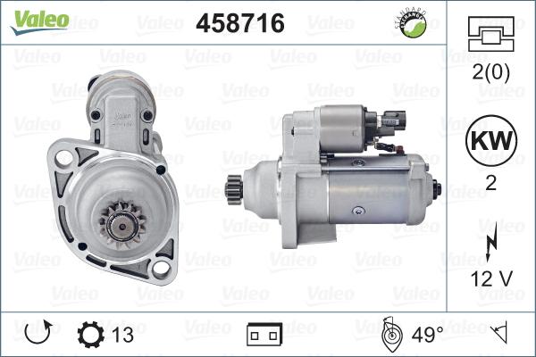 Valeo 458716 - Стартер autospares.lv