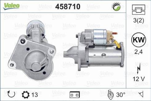 Valeo 458710 - Стартер autospares.lv