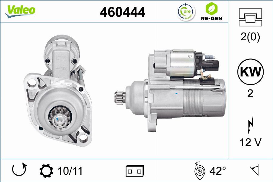 Valeo 460444 - Стартер autospares.lv