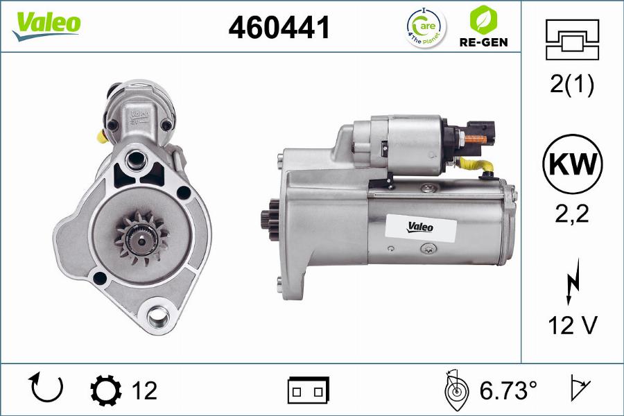 Valeo 460441 - Стартер autospares.lv