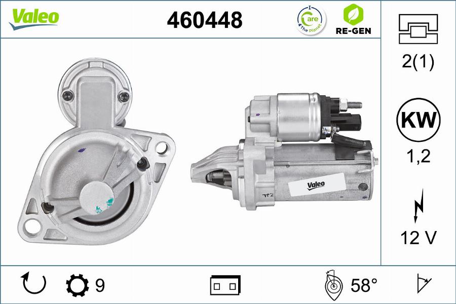 Valeo 460448 - Стартер autospares.lv