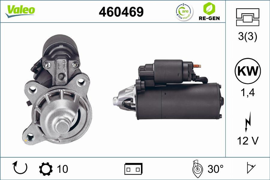 Valeo 460469 - Стартер autospares.lv