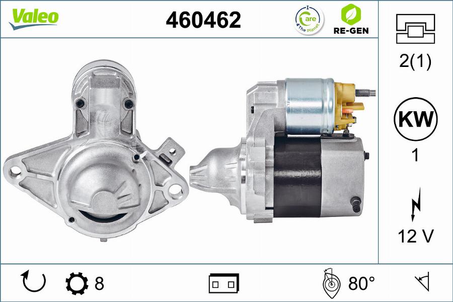 Valeo 460462 - Стартер autospares.lv