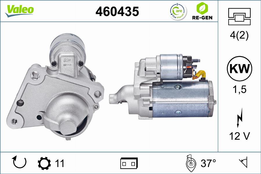 Valeo 460435 - Стартер autospares.lv