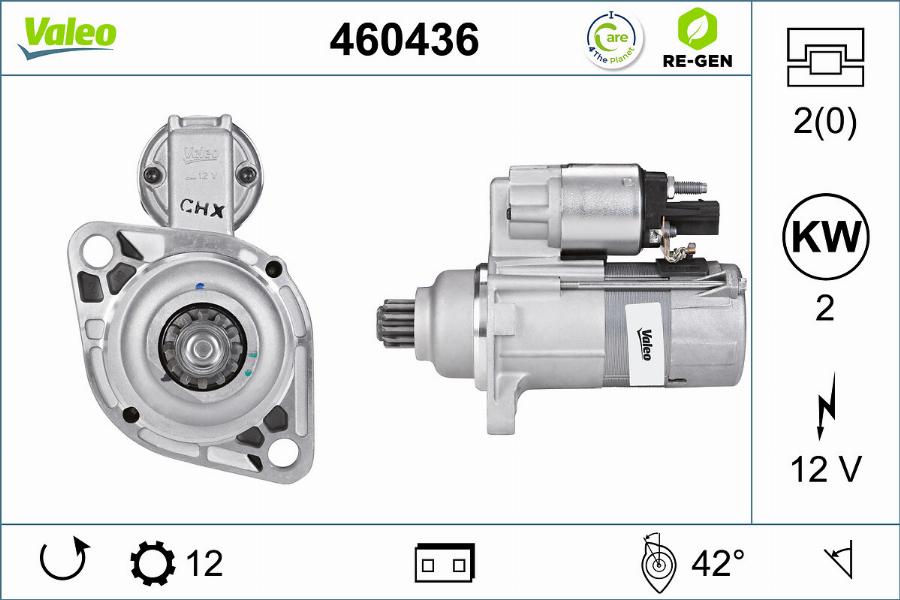 Valeo 460436 - Стартер autospares.lv