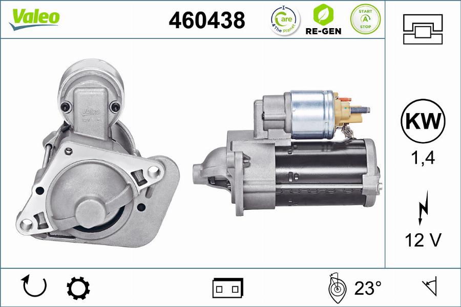 Valeo 460438 - Стартер autospares.lv