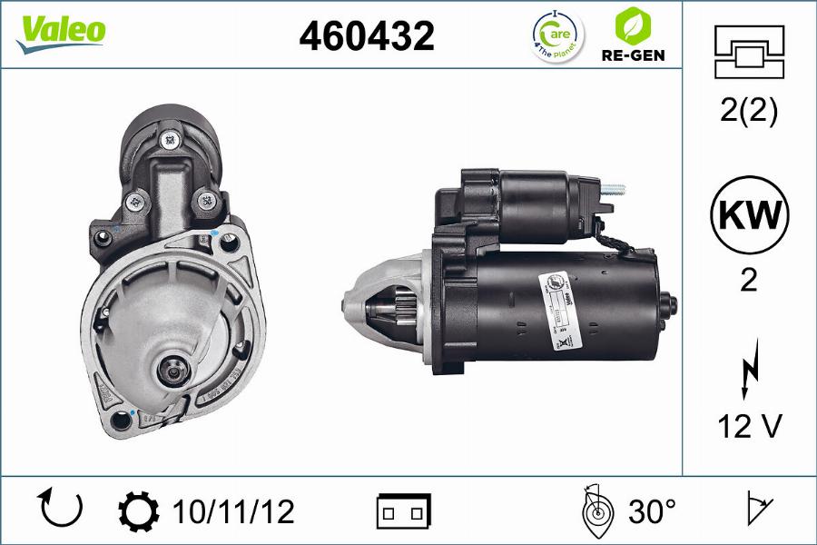 Valeo 460432 - Стартер autospares.lv