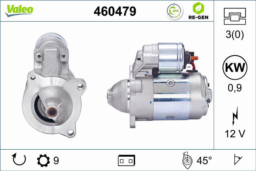 Valeo 460479 - Стартер autospares.lv